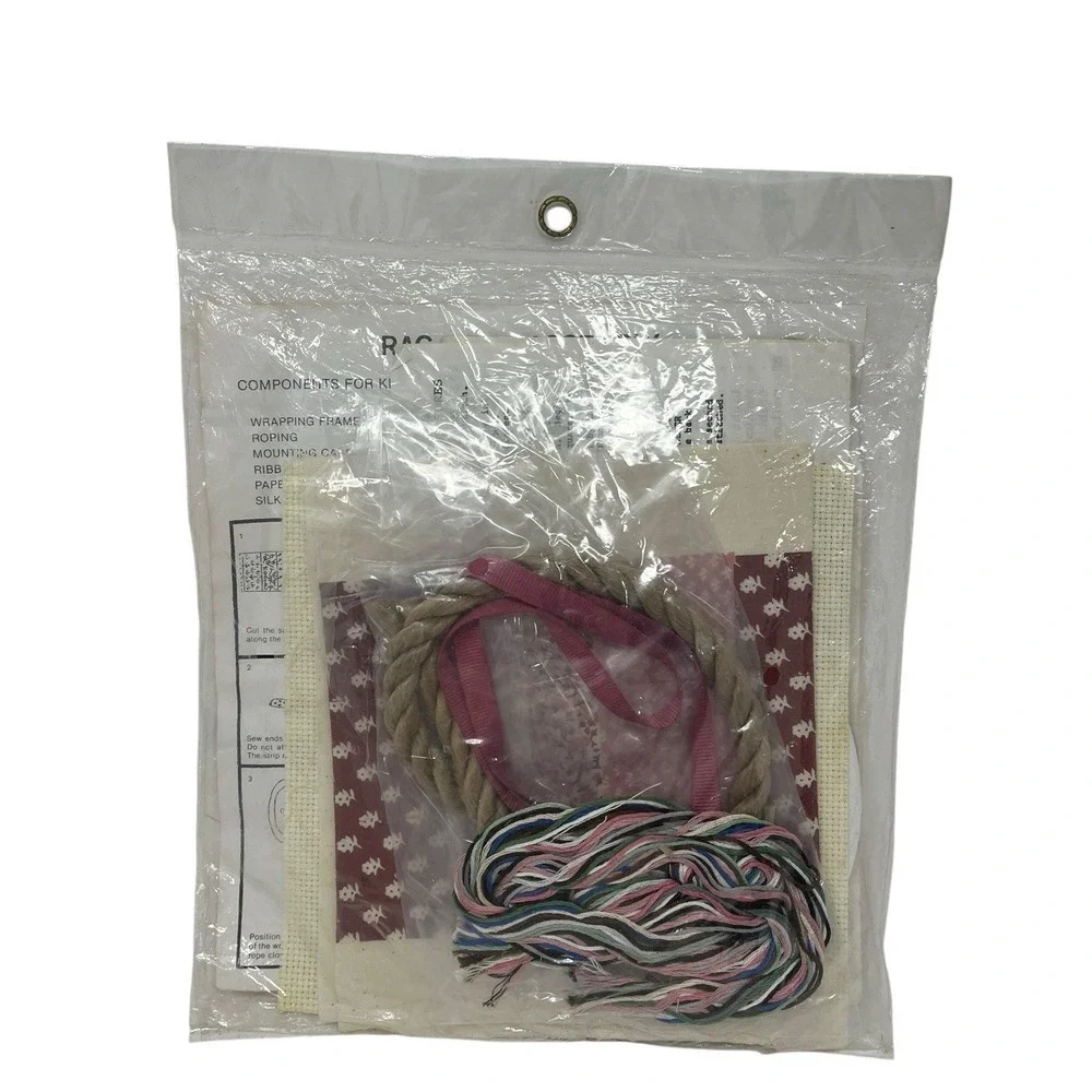 Janlynn Counted Cross Stitch Kit Rag Wrap Frame #02-65 Lifes Pleasures‎ 1987 NEW